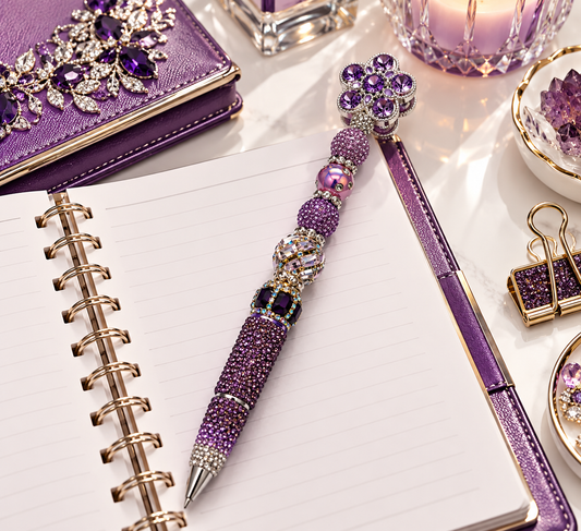 Amethyst Sovereign Crest Statement Pen