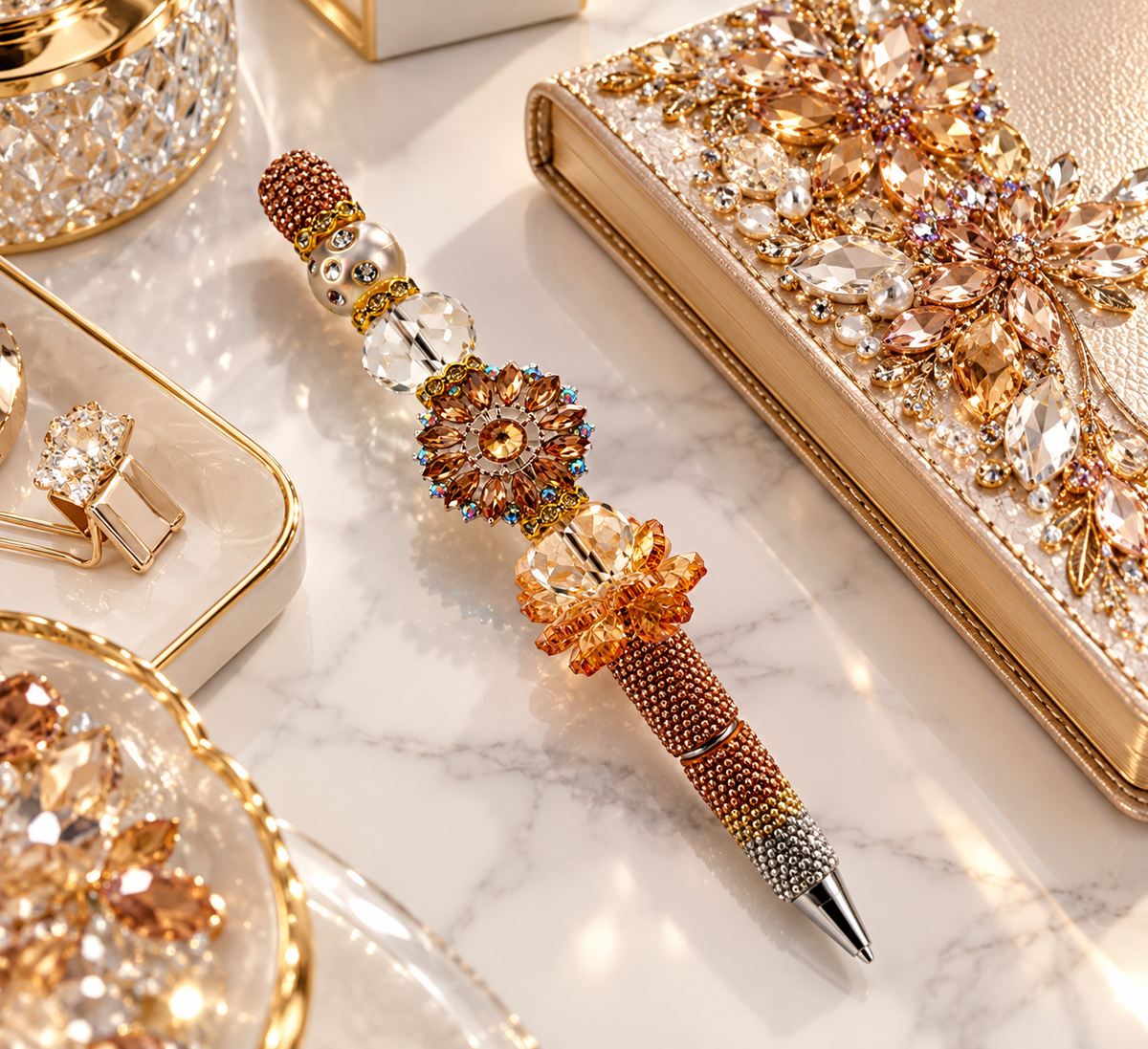 Radiant Bloom Golden Petal Luxe Pen II